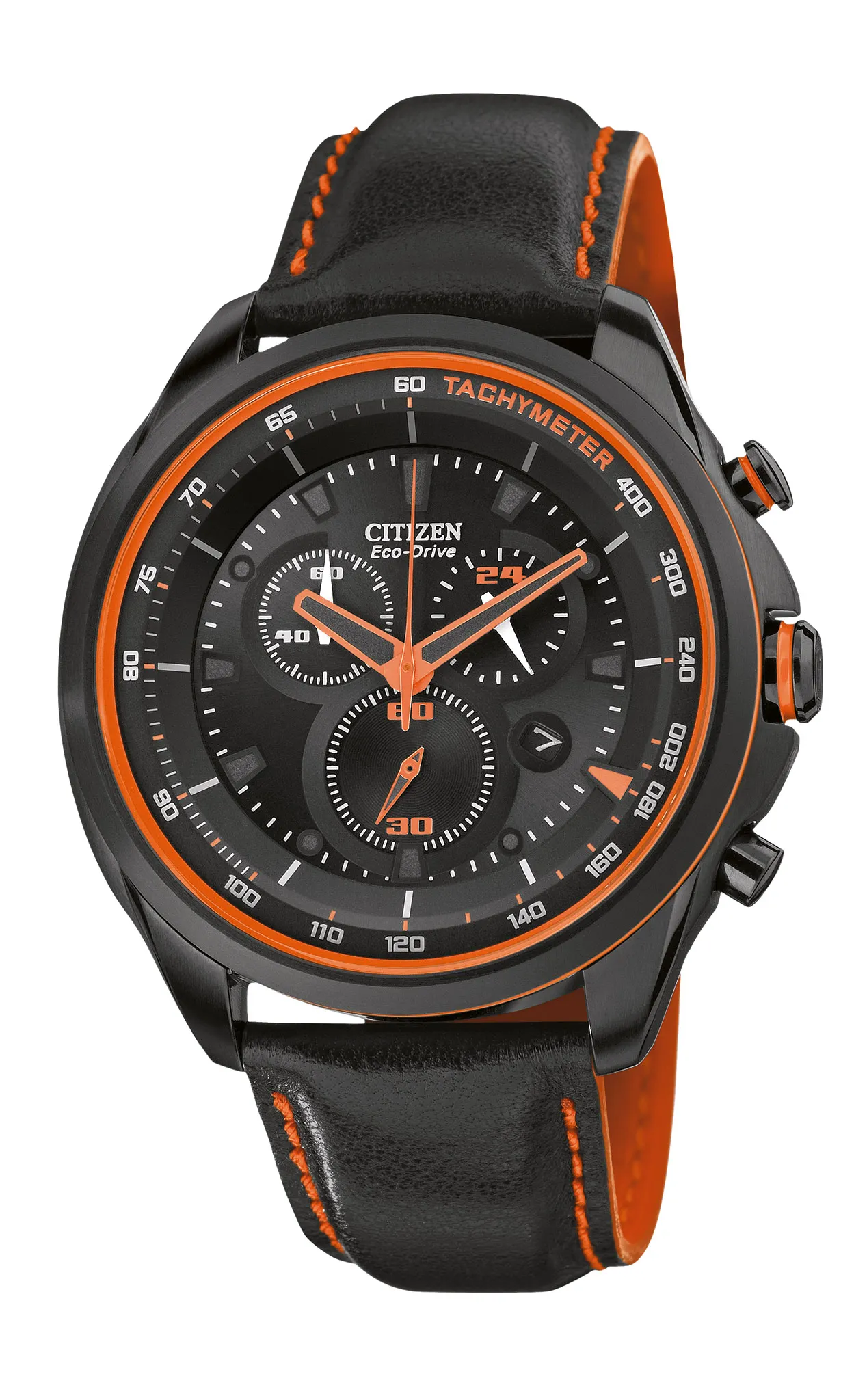 Sport Casual Black Dial Leather Strap AT2185-06E | CITIZEN